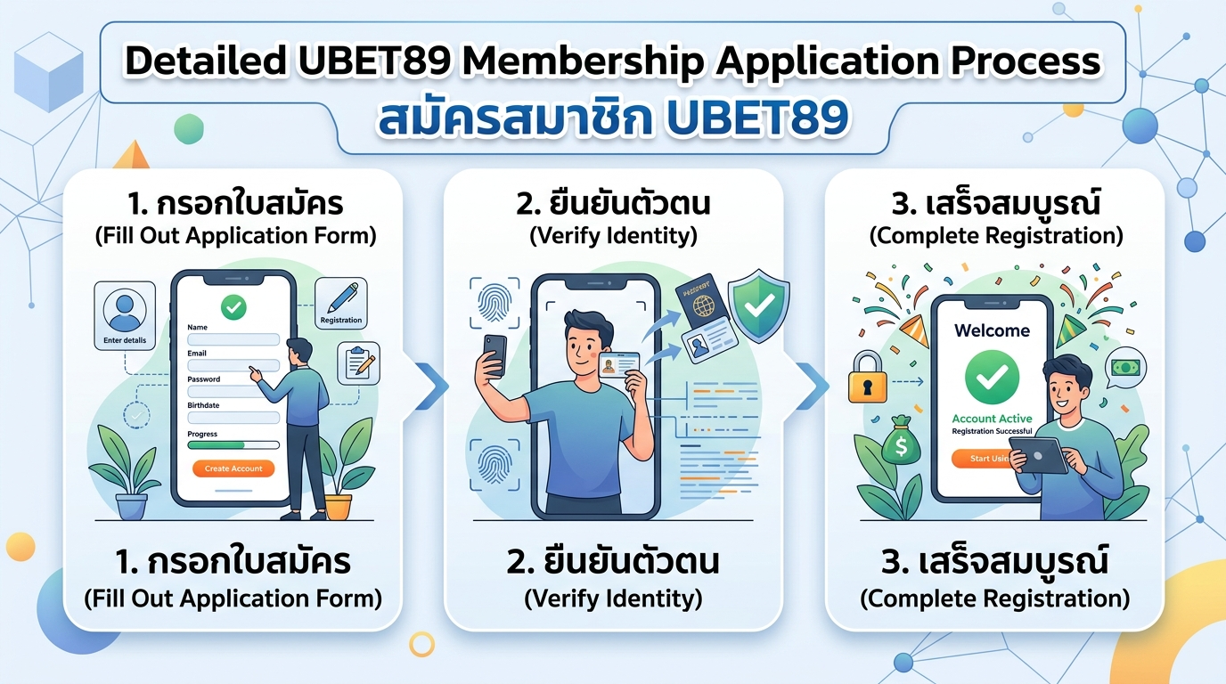 ขั้นตอนการสมัครสมาชิก UBET89 อย่างละเอียด