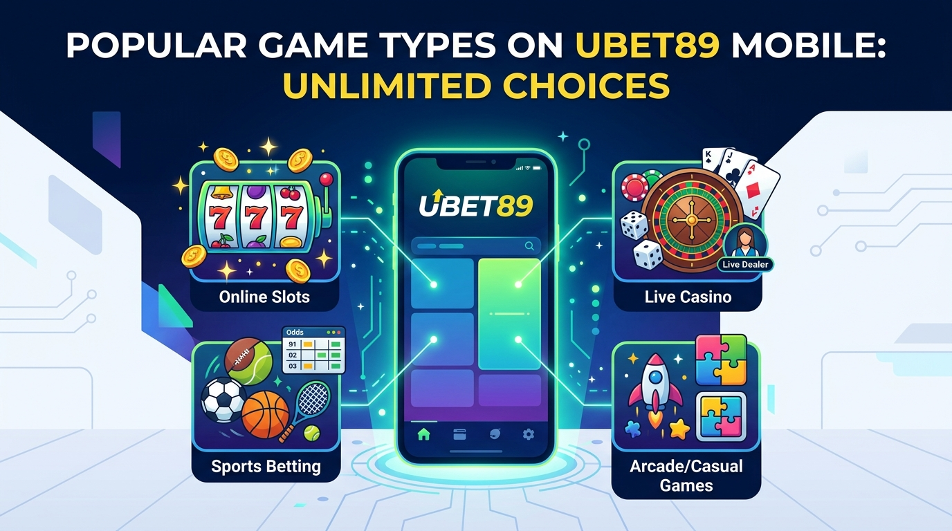 ประเภทเกมยอดนิยมบน UBET89 มือถือ: เลือกเล่นได้ไม่จำกัด